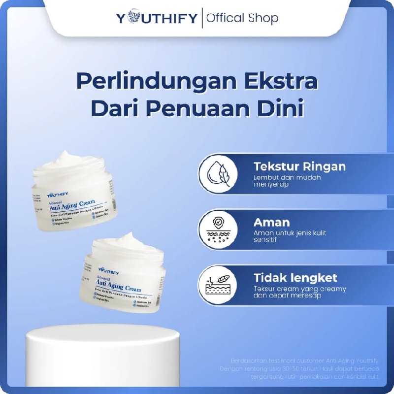 Materi tekstur ringan dan cepat menyerap Youthify